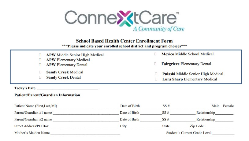 ConnextCare Enrollment Form